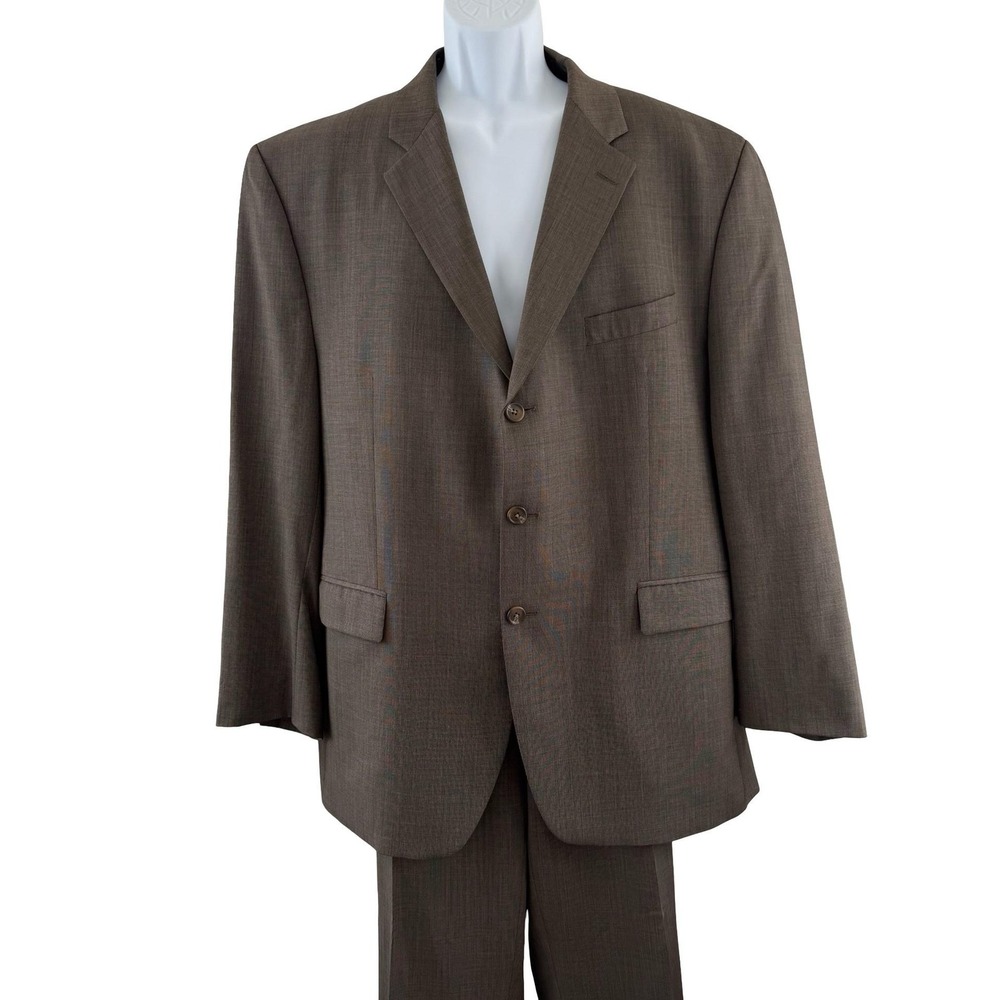 Vintage Chaps Ralph Lauren 2 Piece Suit Mens 46 Brown Wool 40x29 Canada 90s